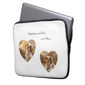 Heart-Shaped Dog Design – “Happiness on Four Paws” Laptopschutzhülle (Vorderseite Links)