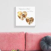 Heart-Shaped Dog Design – “Happiness on Four Paws” Leinwanddruck (Insitu (Wohnzimmer))
