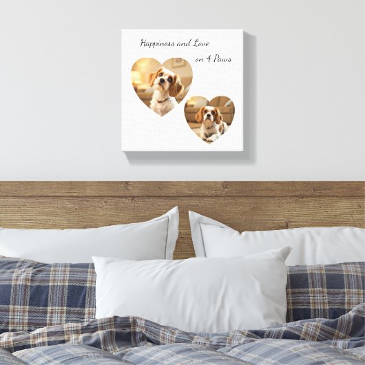 Heart-Shaped Dog Design – “Happiness on Four Paws” Leinwanddruck (Insitu (Schlafzimmer))