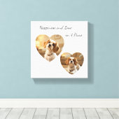 Heart-Shaped Dog Design – “Happiness on Four Paws” Leinwanddruck (Insitu (Holzboden))