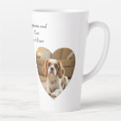 Heart-Shaped Dog Design – “Happiness on Four Paws” Milchtasse (Rechts)