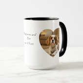 Heart-Shaped Dog Design – “Happiness on Four Paws” Tasse (VorderseiteRechts)