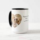 Heart-Shaped Dog Design – “Happiness on Four Paws” Tasse (Vorderseite Links)