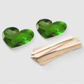 Heart‑Shaped Emerald Fächer (Non-assembled)