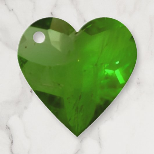 Heart‑Shaped Emerald Geschenkanhänger (Vorderseite)