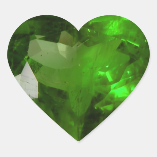 Heart‑Shaped Emerald Herz-Aufkleber (Vorderseite)