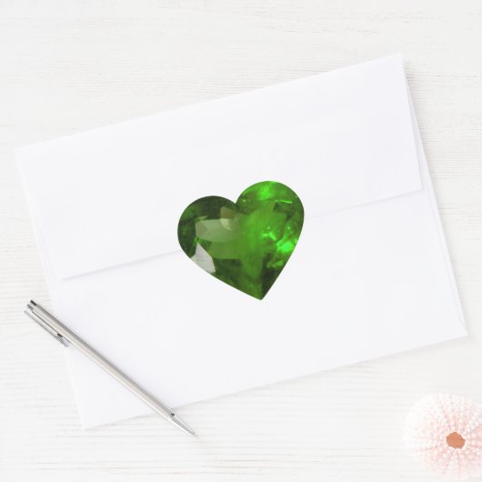 Heart‑Shaped Emerald Herz-Aufkleber (Umschlag)