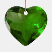 Heart‑Shaped Emerald Keramik Ornament (Hinten)