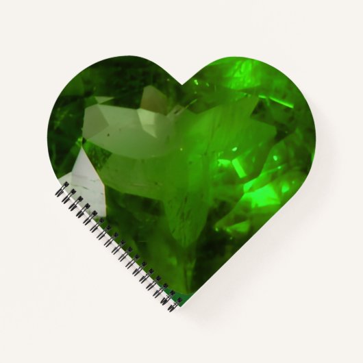 Heart‑Shaped Emerald Notizblock (Vorderseite)