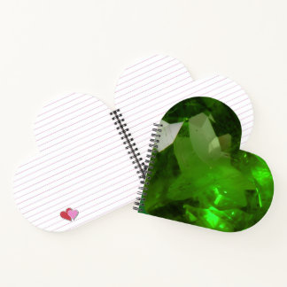 Heart‑Shaped Emerald Notizblock