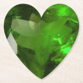 Heart‑Shaped Emerald Untersetzer (Vorderseite)