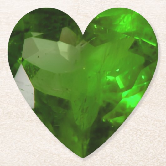 Heart‑Shaped Emerald Untersetzer (Vorderseite)