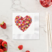 Heart-shaped Floral Valentine Love Arrangement Serviette (Beispiel)