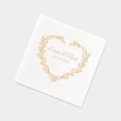 Heart Shaped Floral Wedding Servietten Mit Folie (Links)