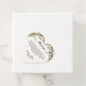 Heart Shaped Floral Wedding Vielen Dank Geschenkanhänger (Beispiel)