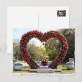 Heart-Shaped Flower Topiary Postkarte (Vorne/Hinten)