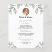 Heart Shaped Foto Budget Memorial Program (Rückseite)