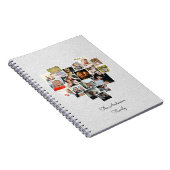 Heart Shaped Foto Collage Family Notebook Notizblock (Rechte Seite)