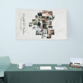 Heart Shaped Foto Collage Romantic Wedding Banner (Messeveranstaltung)