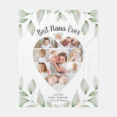 Heart Shaped Foto Collage Script Beste Nana je Fleecedecke (Vorderseite)