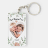 Heart Shaped Foto Script Best Nana Ever Schlüsselanhänger (Rückseite)