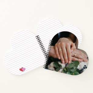 Heart Shaped Foto Wedding Journal - Personalisiert Notizblock