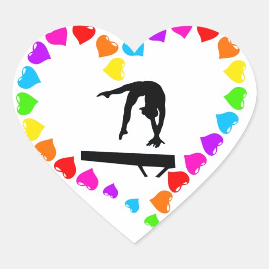 Heart Shaped Gymnastics Stickers (Vorderseite)