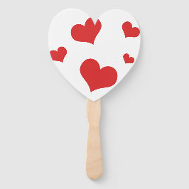 Heart Shaped Hand Fan mit roten Herzen Fächer