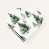 Heart Shaped Holiday Notebook - Fir Tree Edition Notizblock (Vorderseite)