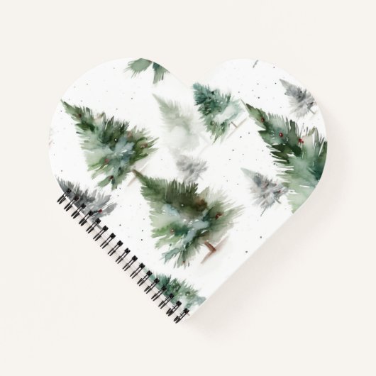 Heart Shaped Holiday Notebook - Fir Tree Edition Notizblock (Vorderseite)