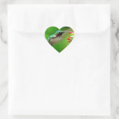 Heart Shaped Hummingbird-Aufkleber Herz-Aufkleber (Tasche)