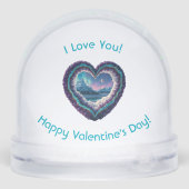 Heart-Shaped Ice Sculpture with Aurora Schneekugeln (Rückseite)