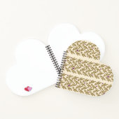 Heart-Shaped Leaf Pattern Spiral Notebook Notizblock (Innenseite)