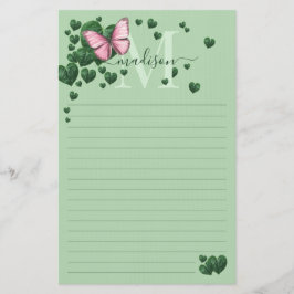Heart-Shaped Leaves Bouquet Stationery Briefpapier