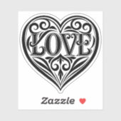 Heart Shaped Liebe Vinyl Aufkleber (Blatt)