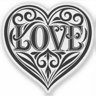 Heart Shaped Liebe Vinyl Aufkleber