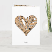 Heart-Shaped Love Typography with Musical Notes Karte (Rückseite)