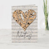 Heart-Shaped Love Typography with Musical Notes Karte (Vorderseite)