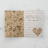 Heart-Shaped Love Typography with Musical Notes Karte (Innenseite)