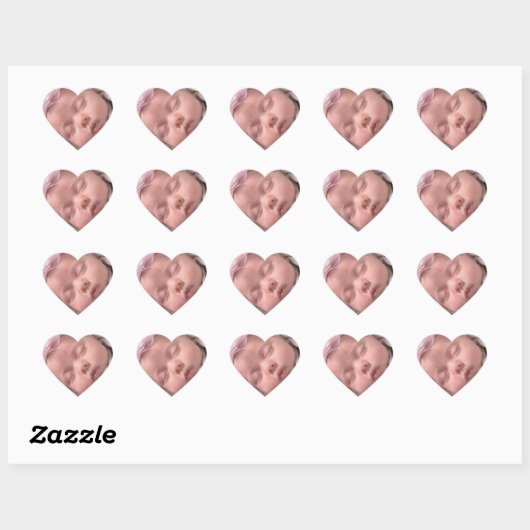 Heart Shaped New Baby Foto Stickers (Blatt)