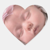 Heart Shaped New Baby Foto Stickers (Vorderseite)