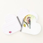 Heart-Shaped Notebook mit Watercolor Eurasian Jay Notizblock (Innenseite)