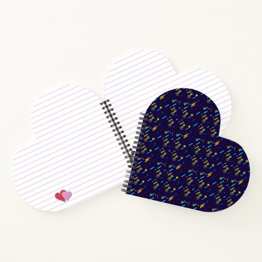 Heart-shaped notebook with a spiral binding  notizblock (Innenseite)