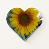 Heart Shaped Notebook with Bright Sunflower Cover Notizblock (Rückseite)