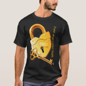 Heart shaped padlock and key with the inscription T-Shirt (Vorderseite)