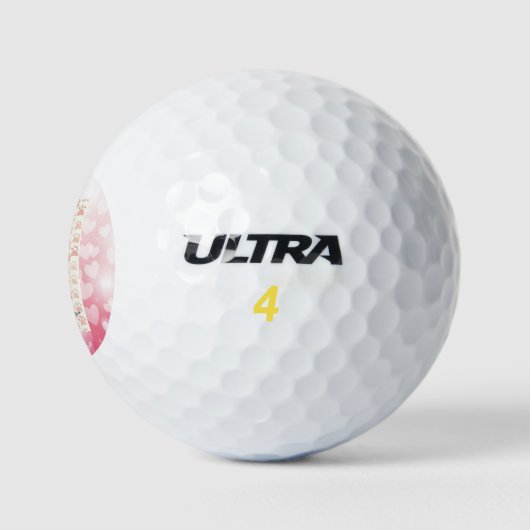 Heart Shaped Paw Prints Golfball (Logo)