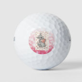 Heart Shaped Paw Prints Golfball (Vorderseite)
