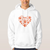 Heart Shaped Paw Prints Hoodie (Vorderseite)