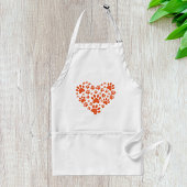 Heart Shaped Paw Prints Schürze