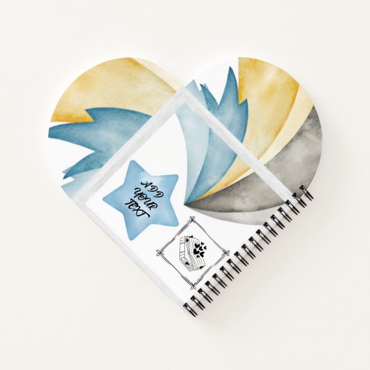 Heart Shaped Personalized Notebook Notizblock (Rückseite)